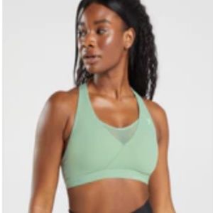 NWOT Gymshark Crossover Sports Bra - Desert Sage Green Size Small